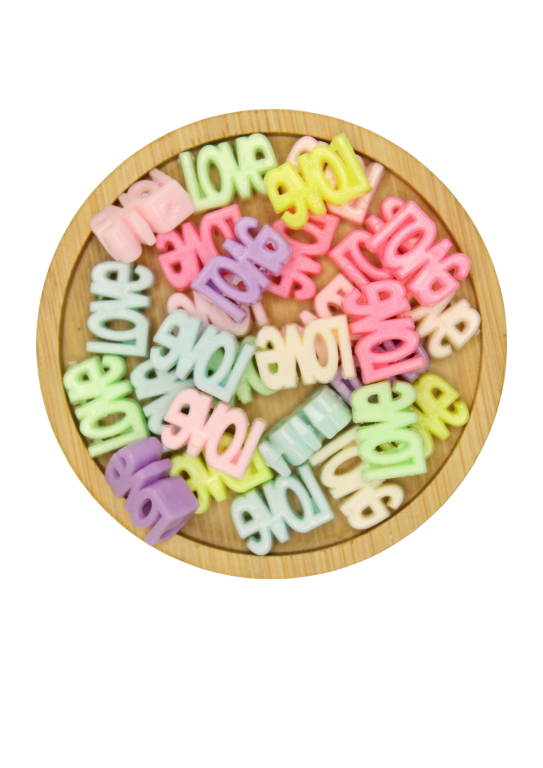 CONTA PLÁSTICA COLORIDA  LOVE