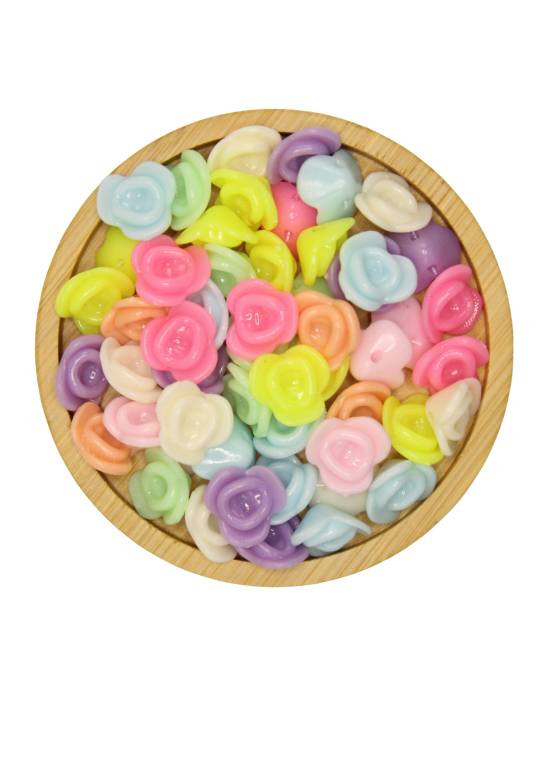 CONTA PLÁSTICA COLORIDA  FLOR