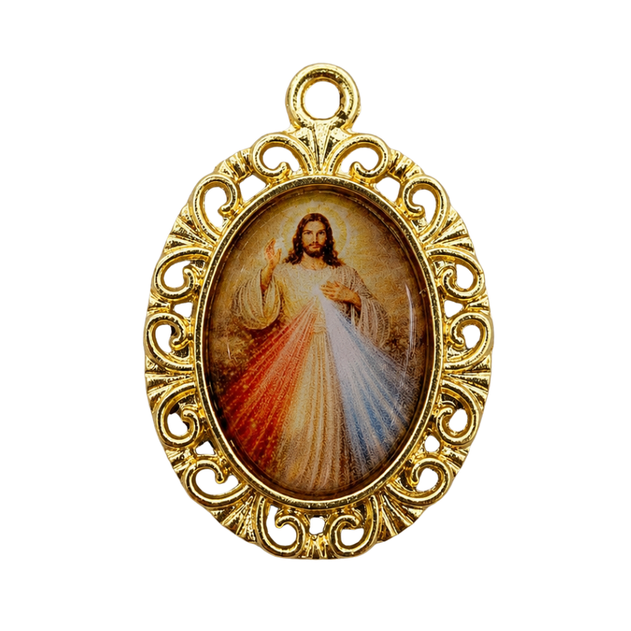 MEDALHA RESINADA DE JESUS MISERICORDIOSO