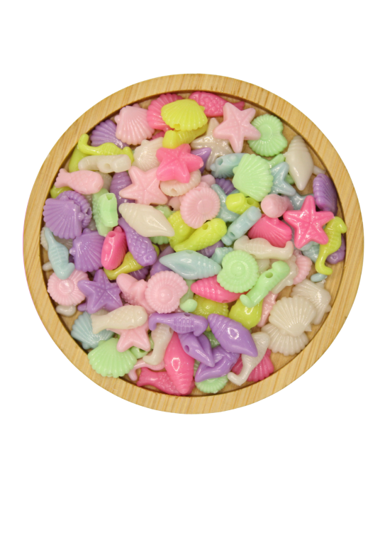 CONTA PLÁSTICA COLORIDA FUNDO DO MAR